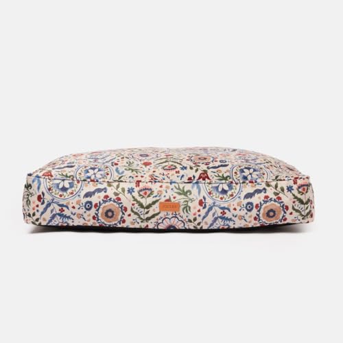 Rosewood x Joules Festival Floral Matratze für Hunde Mittelgroßes Hundebett Dick Gepolsterter Rutschfester Boden Waschbar Luxus Haustierbett für Mittlere Hunde von Rosewood