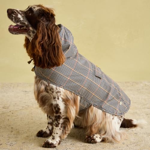 Rosewood x Joules Henson Check Packaway Jacke für Hunde, Größe M, waschbar, leicht und tragbar, wasserabweisender Hundemantel für mittelgroße Hunde von Rosewood