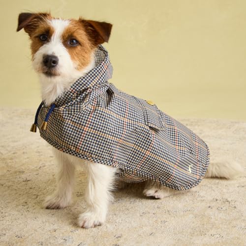 Rosewood x Joules Henson Check Packaway Jacke für Hunde, klein, waschbar, leicht und tragbar, wasserabweisender Hundemantel für kleine Hunde von Rosewood