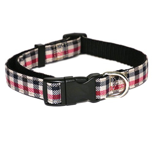 Rosewood 03690 Hundehalsband für Halsumfang, 35.6-50.8 cm, rot/blau Kariert von Rosewood