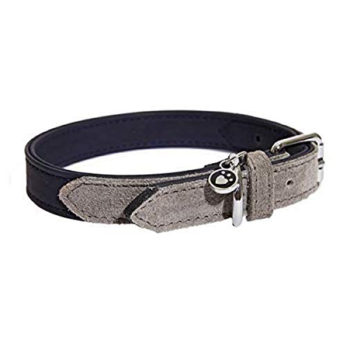 Rosewood 04107 Luxus-Hundehalsband aus weichgriffigem Leder für einen Halsumfang von 51-61 cm, Marineblau von Rosewood