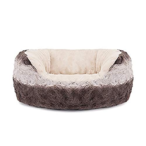 Rosewood 04376 Kuschelbett für Hunde, weich, grau/cremeweiß, Länge 64 cm von Rosewood