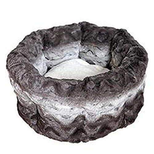 Rosewood 04379 Kuschelbett für Hunde, weich, Länge 38 cm, grau / cremeweiß von Rosewood