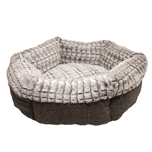 Rosewood 04381 Bett in Tweed-/Plüschoptik für kleine Hunde und Katzen, Länge: 48 cm von Rosewood