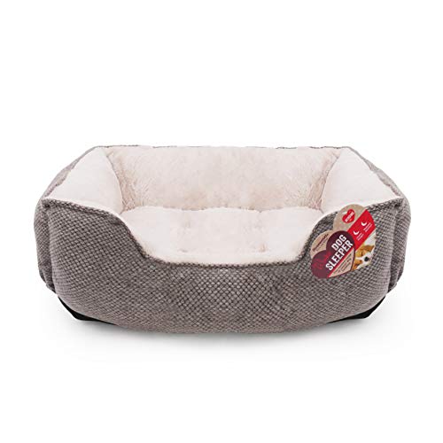 Rosewood 04417 Luxus-Hundebett Medium aus kuschelig weichem Pelz, quadratisch und mit Rutschfester Unterseite, Maschinenwäsche, 61 x 46 cm von Rosewood