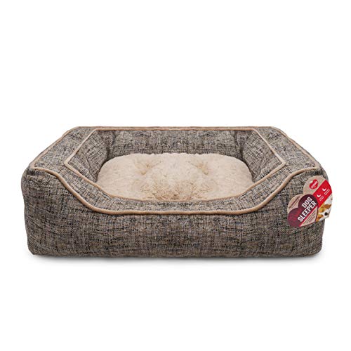 Rosewood 04435 Quadratisches Hundebett aus weichem Luxusmaterial, L, hellblau von Rosewood