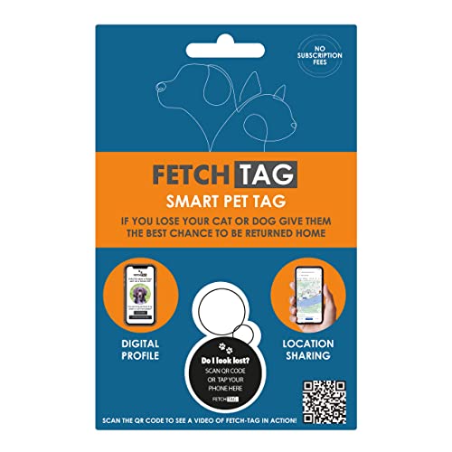 Rosewood Apportiermarke, Smart Pet Tag ID, Blau von Rosewood