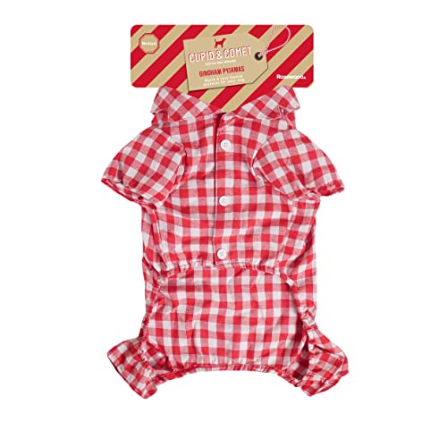 Rosewood Festive Gingham-Pyjama, Größe S, superweiches Baumwollgefühl, für kleine Hunde, Welpen und Katzen, 42 cm von Rosewood