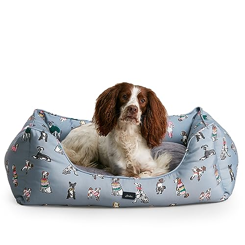 Rosewood Joules Hundebett, Regenbogen-Design, Größe M, Grau Bedruckt, 69 x 52 x 25 cm von Rosewood