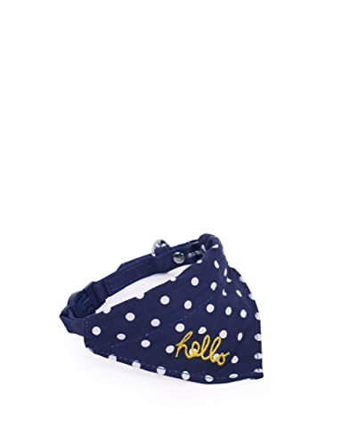 Rosewood Joules Navy Blue Hello Halstuch-Halsband, Sicherheitsschnalle, für kleine Hunde und Katzen von Rosewood