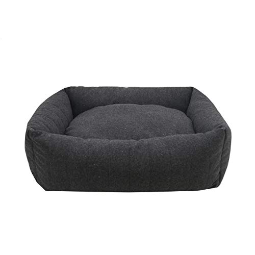 Rosewood Orthopädisches Hundebett aus Memory-Schaumstoff, quadratisch, Größe L, 80 x 65 cm, Grau von Rosewood