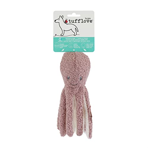 Rosewood Tufflove Octopus Hundespielzeug, klein, robust, für kleine bis mittelgroße Hunde, Rosa von Rosewood