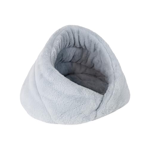 Rosewood Wickel-Katzenbett aus Fell, Blau von Rosewood