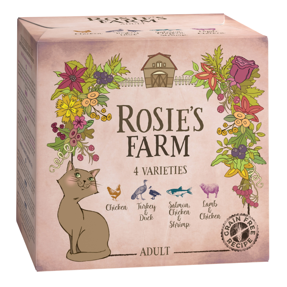 4 x 100 g Rosie's Farm Adult zum Probierpreis! - 4 Sorten-Mix von Rosie's Farm