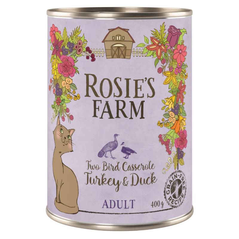 Rosie's Farm Adult 12 x 400 g zum Sonderpreis! - Pute & Ente von Rosie's Farm