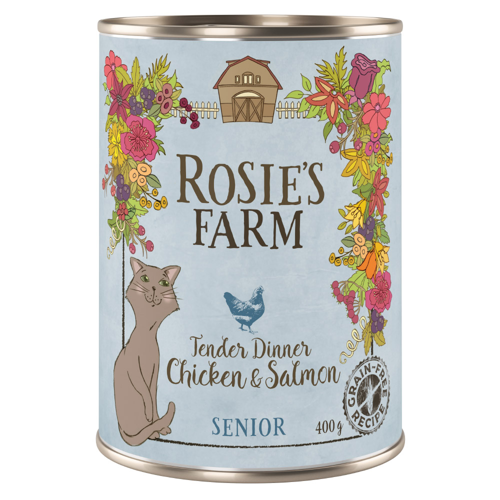 Rosie's Farm Adult 12 x 400 g zum Sonderpreis! - Senior: Huhn & Lachs von Rosie's Farm