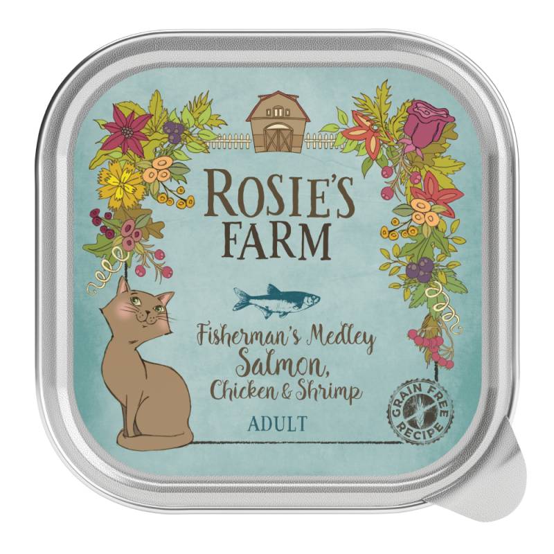 Rosie's Farm Adult 16 x 100 g - Lachs & Huhn mit Garnelen von Rosie's Farm