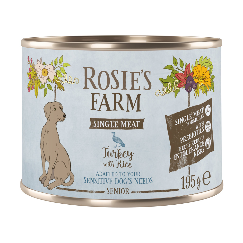 Rosie's Farm Single Meat Senior 6 x 195 g - Truthahn & Reis Rosie's Farm Single Meat Senior 6 x 195 g - Truthahn & Reis von Rosie's Farm