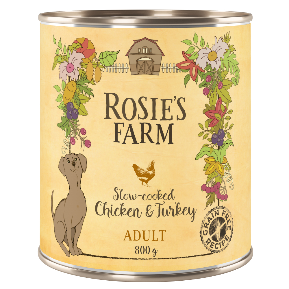 Sparpaket Rosie's Farm Adult 24 x 800 g  - Huhn & Truthahn von Rosie's Farm