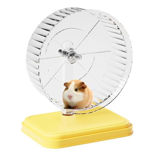 Hamsterrad - Laufrad Hamster - Leise Hamster Spielzeug Transparent Mit Basis Hamster Spielzeug - Für Meerschweinchen, Igel, Chinchillas, Frettchen von Rosixehird