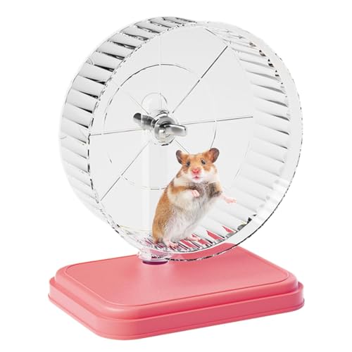 Hamsterrad - Laufrad Hamster - Leise Hamster Spielzeug Transparent Mit Basis Hamster Spielzeug - Für Meerschweinchen, Igel, Chinchillas, Frettchen von Rosixehird