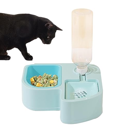 Katzennapf-Set,Futternapf für Haustiere mit Wasserspender | 500 ml Abnehmbarer multifunktionaler Katzenfutter- und Wassernapf, Futternapf für kleine Hunde, Hauskatzen Rosixehird von Rosixehird