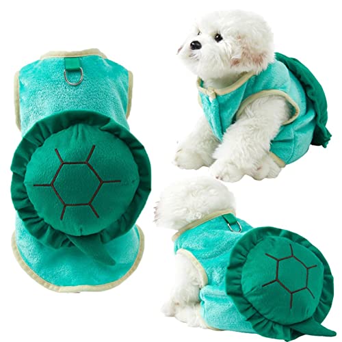 Rosixehird Hund Weihnachtsschildkröte Kostü - Weihnachtshunde-Simulations-Schildkröten-Haustier-Kostüme | Pelziges Kostümzubehör für kleine Hunde von Rosixehird