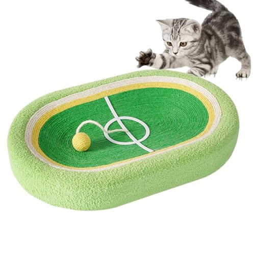 Runder Katzenkratzer - Ovaler Katzenkratzer - 2-in-1-Katzenkratz-Loungebett, ovales Katzenkratzpad-Schüsselnest für die Schleifklaue von Hauskatzen, Trainingsspielzeug zu Schutz von Möbeln von Rosixehird