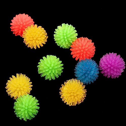 Rosojodg 10Pcs Bunte Nette Lustige Katze Spielzeug Arbutus Ball Stretch Plüsch Ball Katze Spielzeug Ball Kreative Bunte Interaktive Katze Weiche Spiky Katze Kauspielzeug Katzenspielzeug Bälle von Rosojodg