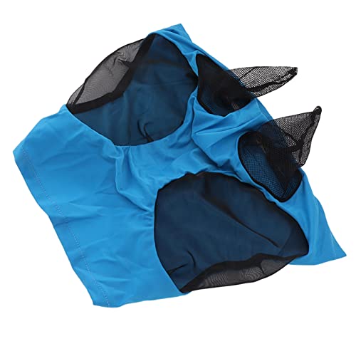 Pferdegesichtsmaske, Verhindert Moskito-Ohrenschutz Bequeme Pferdefliegenmaske für den Stall (Blau) von Rosvola