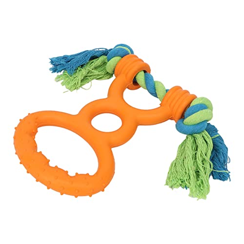 Rosvola Hundering mit Seil Beißring für Hunde, Kauspielzeug, Tragbar, Gummi, Sicher für die Zahnfleischmassage von Rosvola
