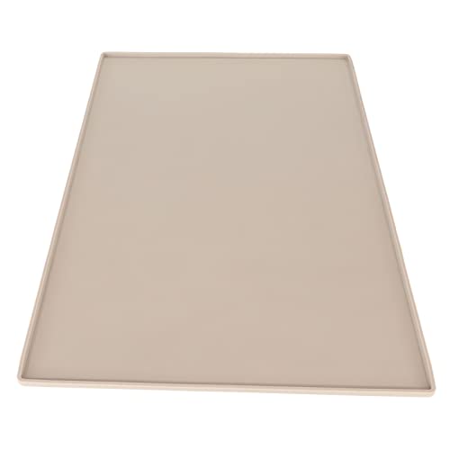 Rosvola Pet Bowl Mat, Pet Feeding Mat Silikon Wasserdicht Waschbar für Hund für Wasser (Beige) von Rosvola