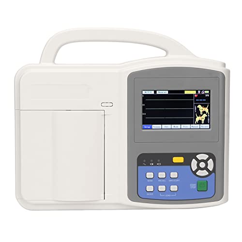 Rosvola Tierarzt-Monitor, 100–240 V Touchscreen, Veterinär-Patientenmonitor, Elektrodepositionsanzeige, Einfach zu Bedienen, Hohe Auflösung, Mehrere Druckgrößen für Katzen (EU-Stecker 100-240 V) von Rosvola