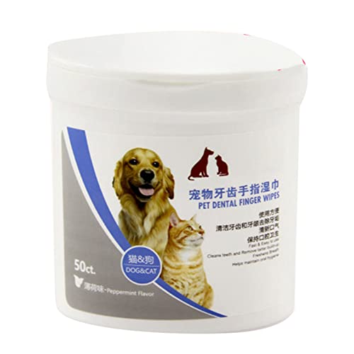 Rosvola Zahnpflegetücher für Haustiere Entfernen Zahnstein und Zahnstein Zahnpflegetücher für Hunde Erfrischen den Atem für Haustierbedarf von Rosvola