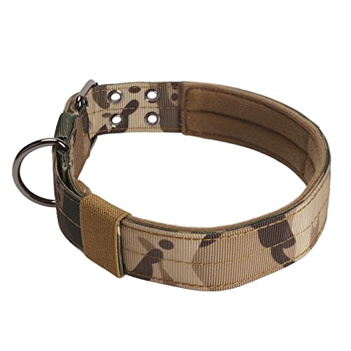 Verstellbare Hundeleine Doppelte Metallschnalle Halsband Tarnung Atmungsaktiv Robuste Sicherheit für Mittlere und Große Hunde für die Jagd (XL) von Rosvola