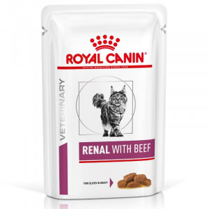 Royal Canin Veterinary Renal mit Rind Katzen-Nassfutter 1 Karton (12 x 85 g) von Royal Canin Veterinary