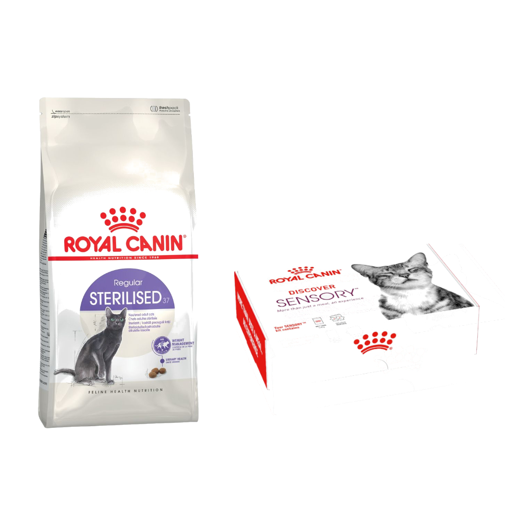 10 kg Royal Canin + 3 x 85 g FHN Sensory Nassfutter-Box gratis! - Sterilised 37 von Royal Canin