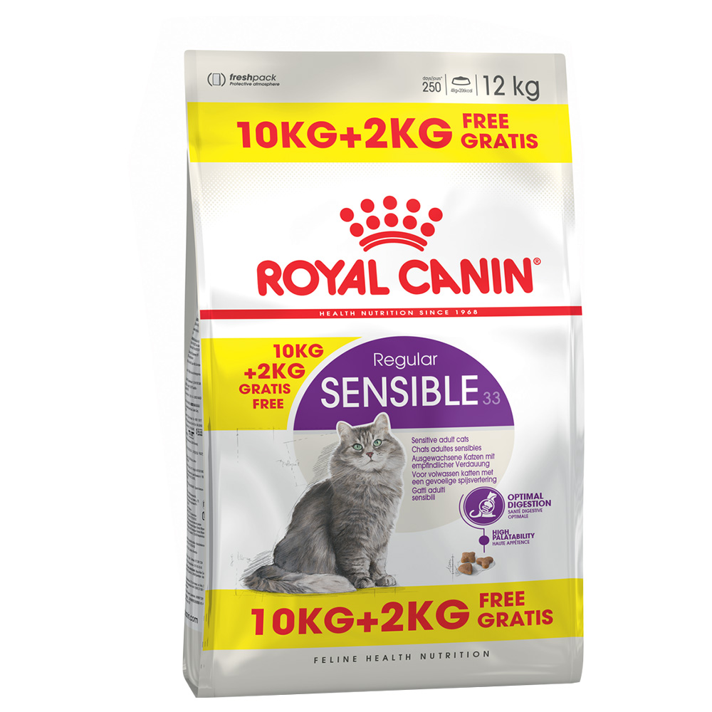 2 kg gratis! 12 kg Royal Canin im Bonusbag - Sensible von Royal Canin