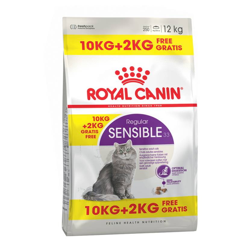 2 kg gratis! 12 kg Royal Canin im Bonusbag - Sensible von Royal Canin