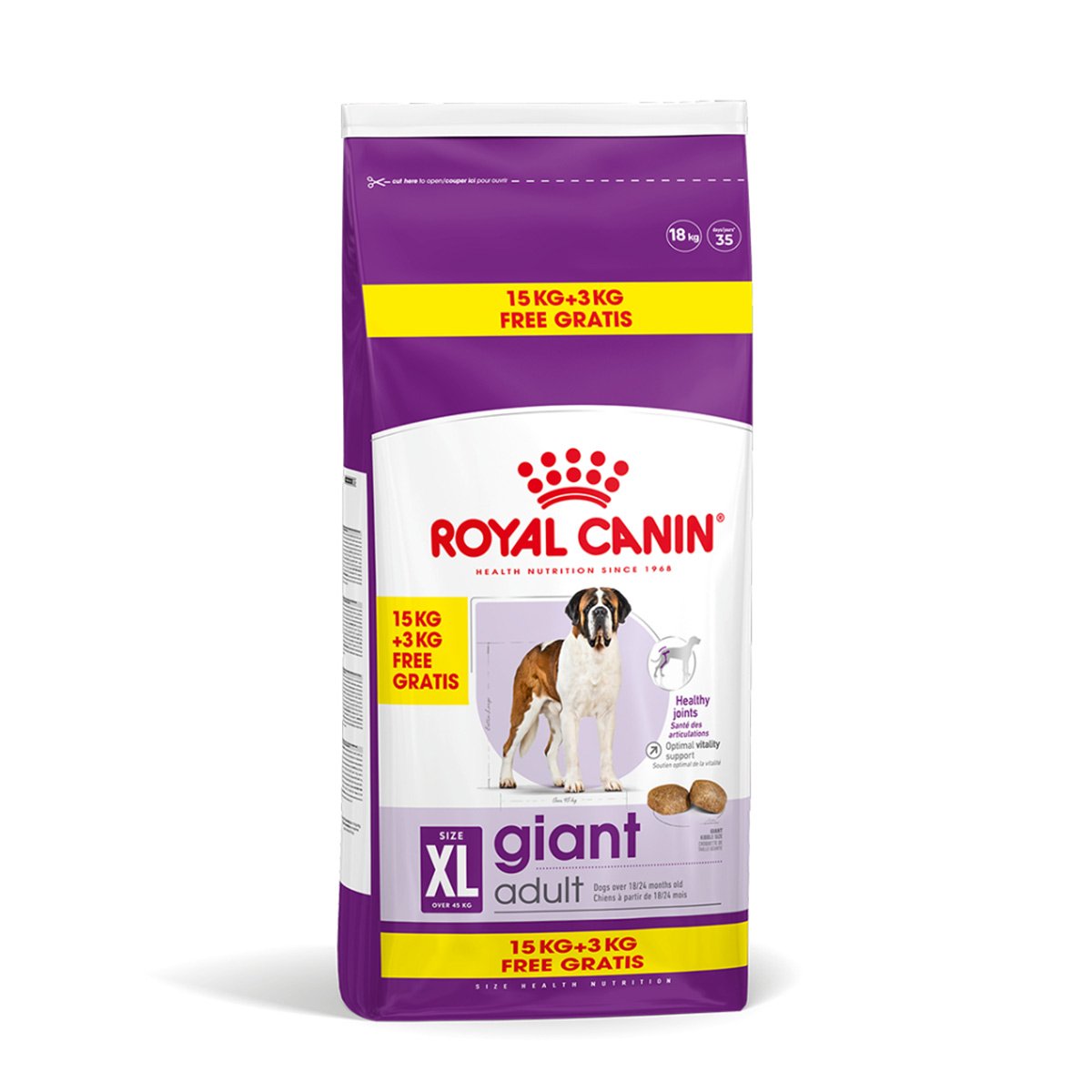 ROYAL CANIN GIANT Adult Trockenfutter für sehr große Hunde 15kg + 3kg gratis von Royal Canin