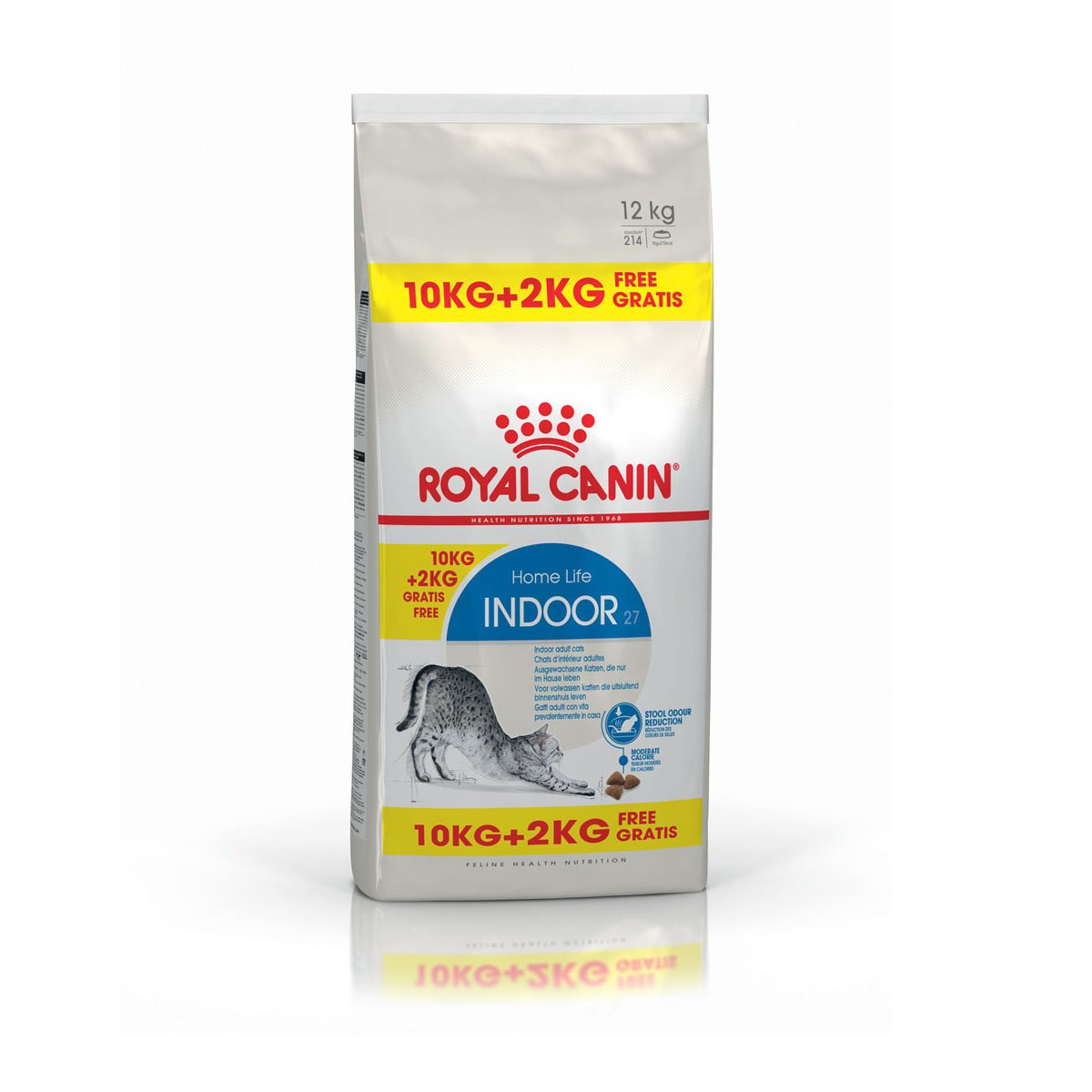 ROYAL CANIN INDOOR 27 Trockenfutter für Wohnungskatzen 10kg+2kg gratis von Royal Canin