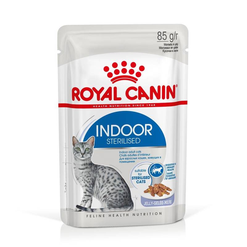 ROYAL CANIN INDOOR Sterilised in Gelee Nassfutter für Wohnungskatzen 12x85g von Royal Canin