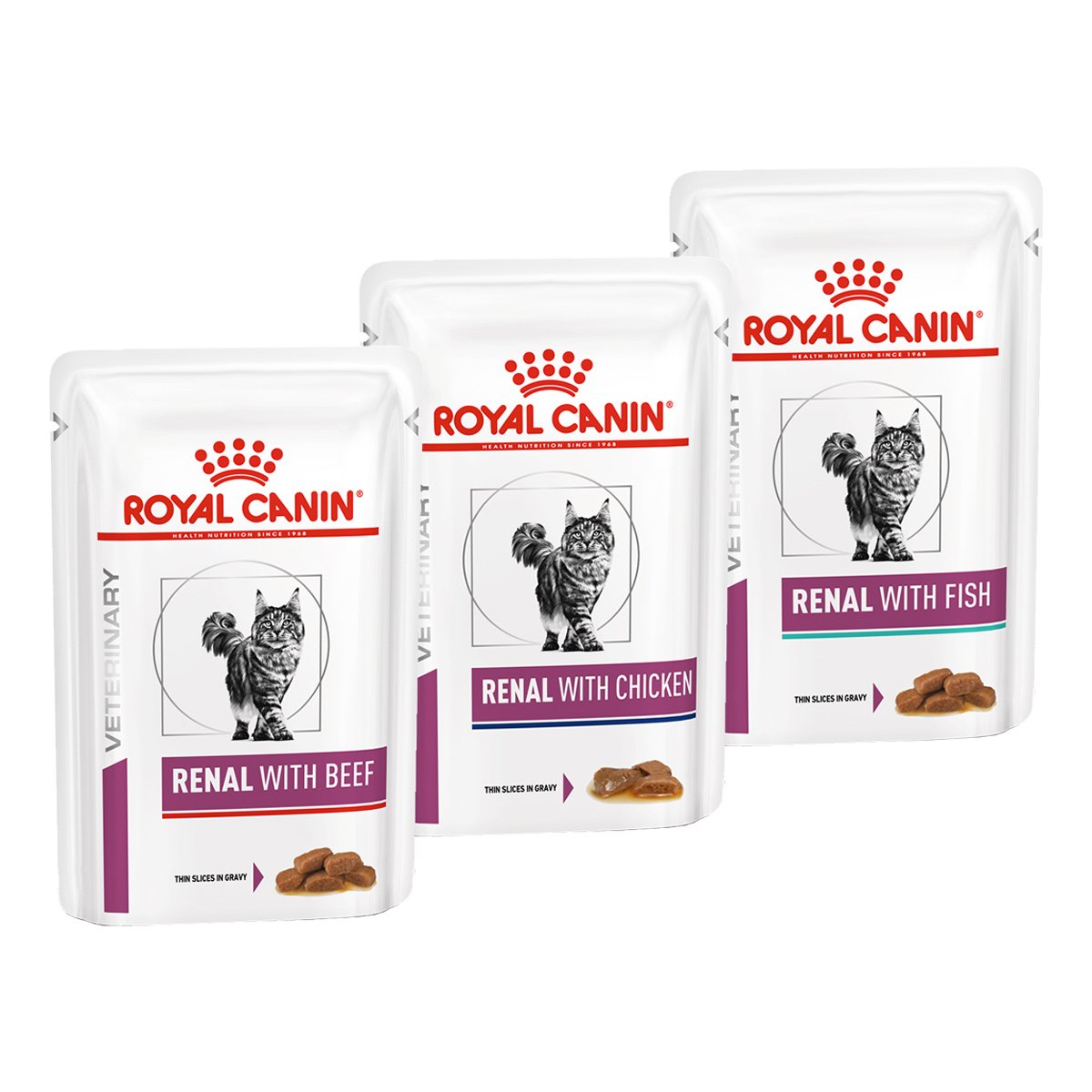 ROYAL CANIN RENAL Feine Stückchen in Sosse Mixpaket 48x85g von Royal Canin