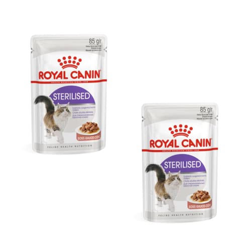 Royal Canin Feline Sterilised | Doppelpack | 2 x 12 x 85g | Alleinfuttermittel für kastrierte, ausgewachsene Katzen | Kleine Stückchen in Gelee | Ab dem 12. Monat von Royal Canin