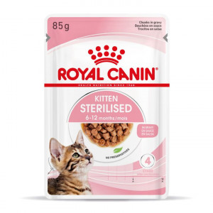 Royal Canin Kitten Sterilised Nassfutter in Soße für Kätzchen (85 g) 1 Karton (12 x 85 g) von Royal Canin