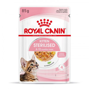 Royal Canin Kitten Sterilised Nassfutter in Gelee für Kätzchen (85 g) 1 Karton (12 x 85 g) von Royal Canin