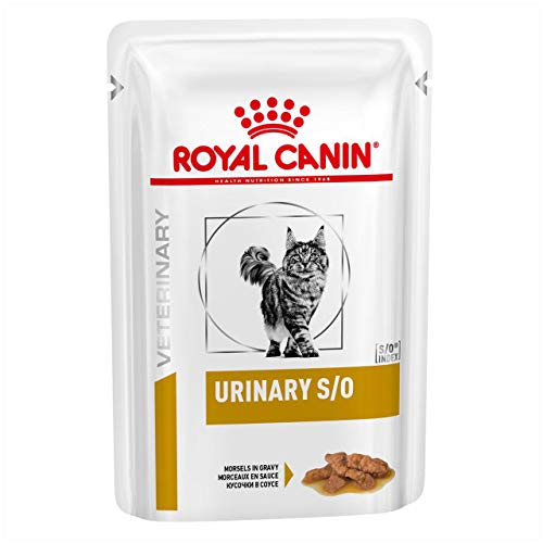 Royal Canin Veterinary Urinary S/O | 12 x 85 g | Diät-Alleinfuttermittel für Katzen | Zur Auflösung von Struvitsteinen | Niedriger RSS-Wert | Schmackhafte Häppchen in Soße von Royal Canin Veterinary Diet