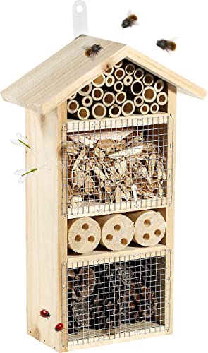 Royal Gardineer Wildbienenhotel: Insektenhotel Flora - Nisthilfe für Nützlinge (Insekten-Haus, Insekten-Bruthilfe, Spielzeug außen) von Royal Gardineer