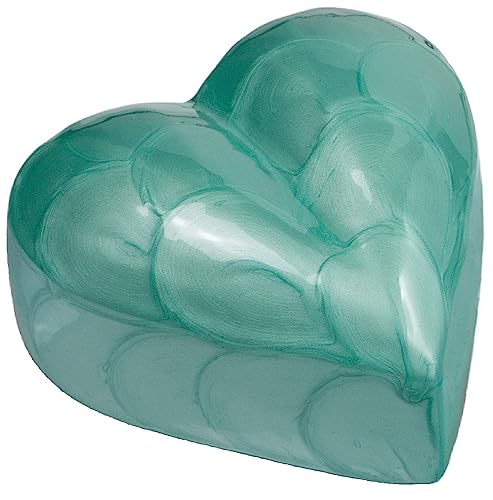 Royal Rapture Urn for Ashes Funeral Cremation Memorial Keepsake Heart Love Urns Decorative Alloy (Green, 3") RHM01-05 von Royal Rapture