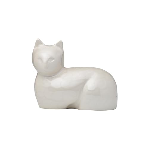 Royal Rapture Cat Kitty Figurine Pet Urn for Ashes Cremation Funeral Memorial Love Urns Decorative|Alloy| (Pearl Cat, 5") RCM04-02 von Royal Rapture